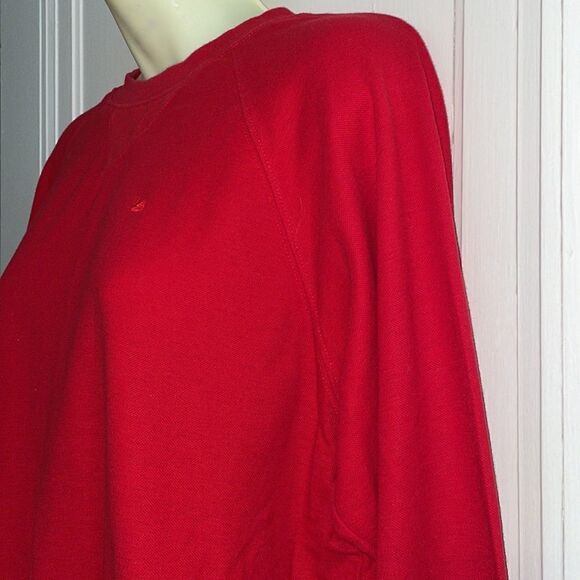 Vtg 80s Gloria Vanderbilt red cotton knit long sleeved top - Picture 4 of 9